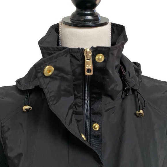 Cole Haan Signature Back Bow Packable Hooded Raincoat – Black XS - Picture 5 of 16